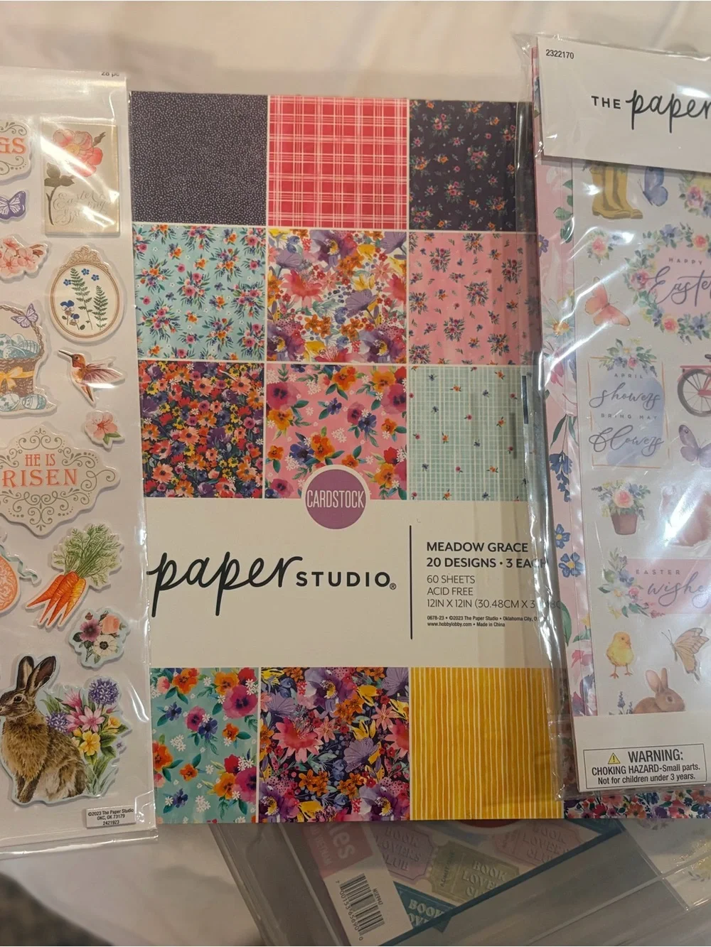 The Paper Studio Spring Papercraft Kit - Pastel Floral & Easter Stickers